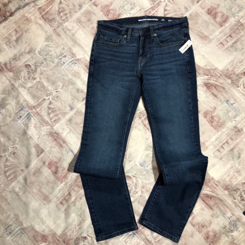 Amazon Essentials Men’s Slim- Fit Jeans Dark Blue Vintage Wash 29x32